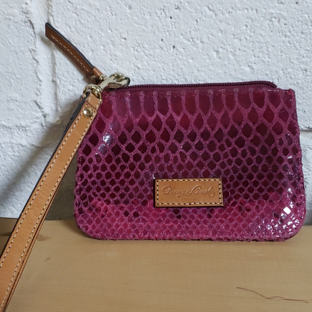 Dooney & Bourke Leather Snake Skin Wristlet